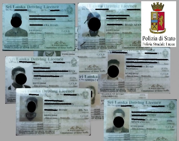Lucca: patenti false e contraffazioni di un gruppo di cingalesi