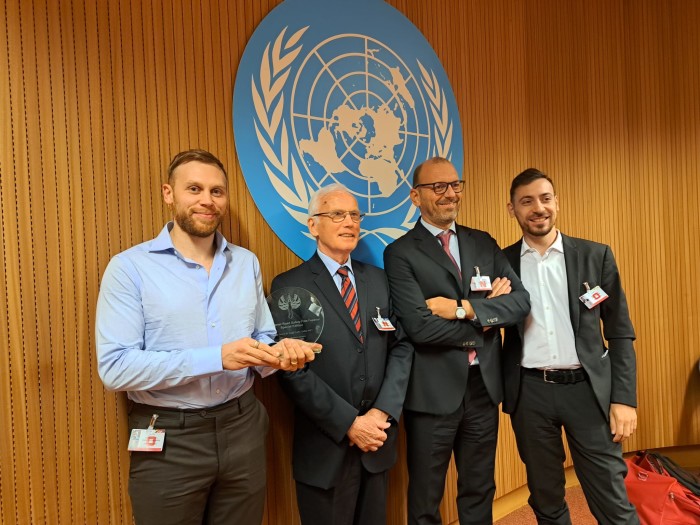 Rap sul primissimo soccorso stradale premiato al palazzo ONU di Ginevra