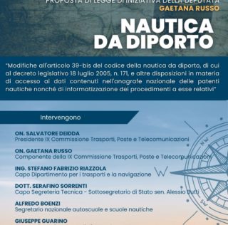 Comunicato Stampa DOMANI 30-07-2025, ALLA CAMERA PRESENTAZIONE PDL SU MODIFICHE CODICE NAUTICA DA DIPORTO