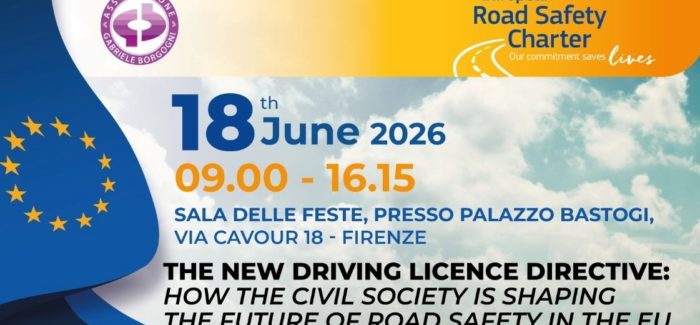 18 Giugno 2026 – Firenze –  Un appuntamento imperdibile sulla sicurezza stradale in Europa!
